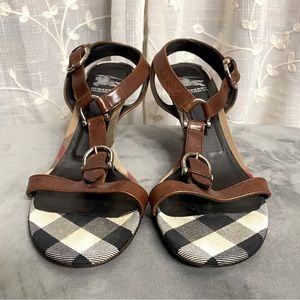 Burberry heels sandals size 38, authentic